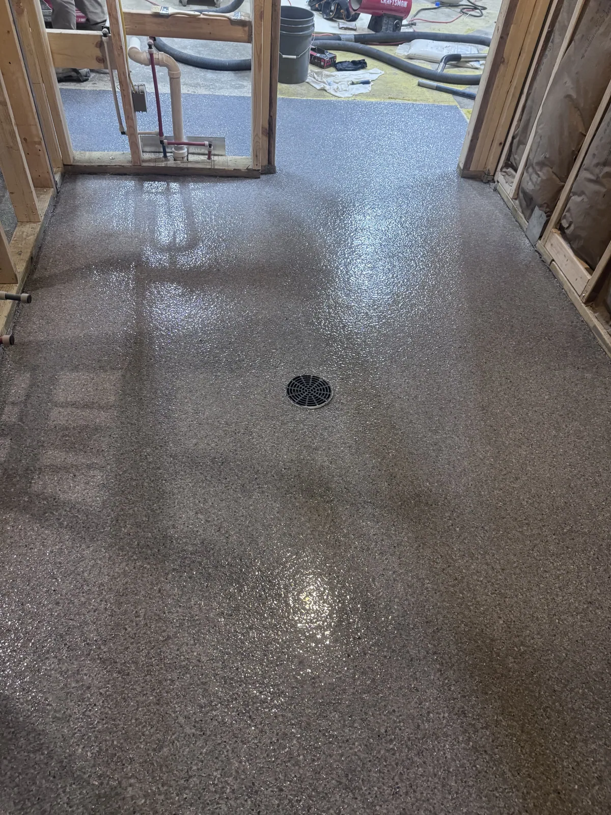 Flake Floor floor installed by Empire Flooring