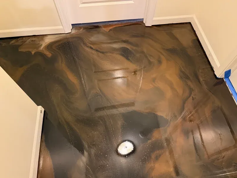 Metallic Epoxy floor installed by Empire Flooring