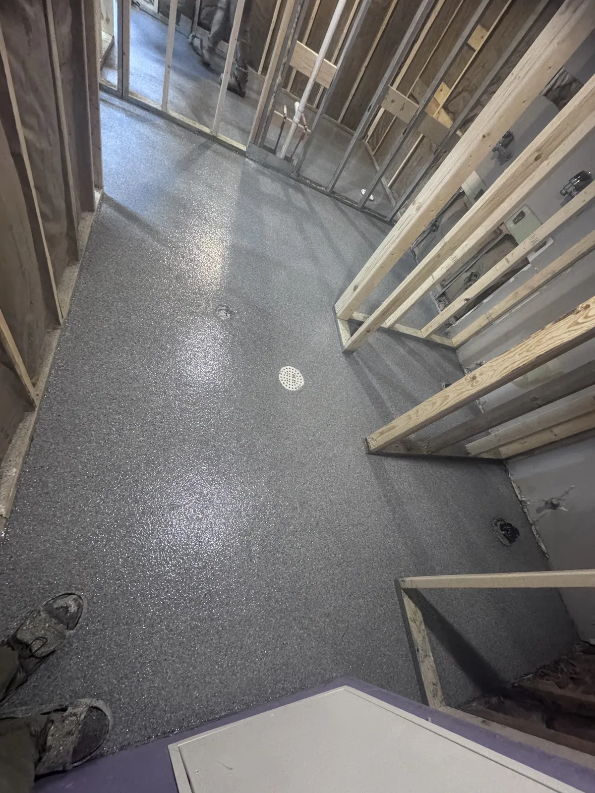 Flake Floor floor installed by Empire Flooring